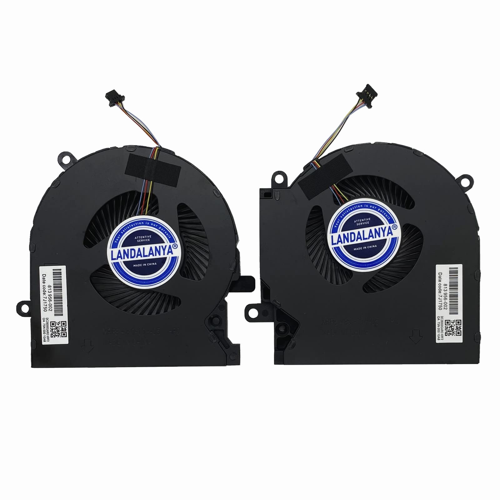 Replacement New Laptop CPU+GPU Cooling Fan for HP OMEN 15-EK 15-EN TPN-Q236 15-EK0023DX 15-EK0020CA 15-EK0013DX 15-EK0008CA Series M04216-001 ND8CC02-19J22 M04215-001 ND8CC02-19J23 DC12V