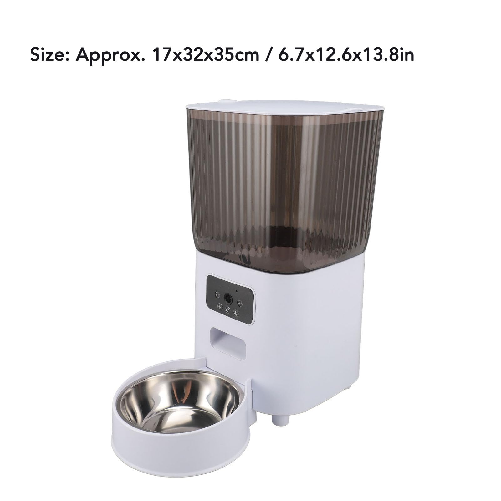 Comedero Automático para Mascotas, Comedero para Perros y Gatos de 5L, Dispensador de Comida para Mascotas, Cubierta Sellada de 360 ​​Grados, Fuente de Alimentación Dual (Cuenco