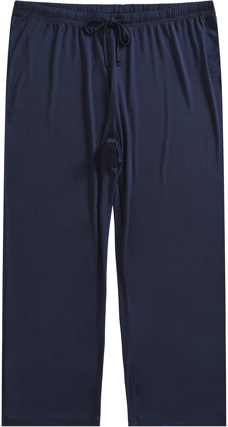 Women's Plus Size Soft Sleep Pants Bamboo Rayon Pajama Pants 2 Pack