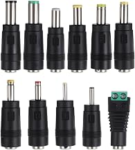 DC Adapter Plug, 11 Pcs Universal 5.5 mm x 2.1 mm DC AC Power Adapter Tips Connector Charger Adapters Kit Power Supply Plug Jack Tips for Led Strip, Laptop