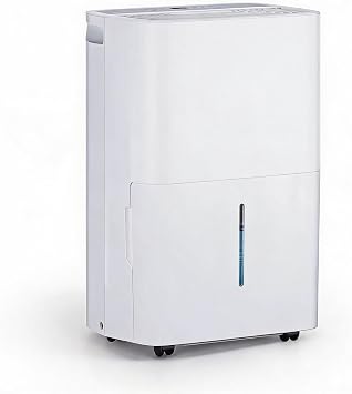 20L 35 Pints Portable Dehumidifier, Quiet R290 Energy Efficient Dehumidifier with 24H Timer, Continuous Drain & Auto Shut Off, Damp Mould Remover for Bedroom Basement Home Use
