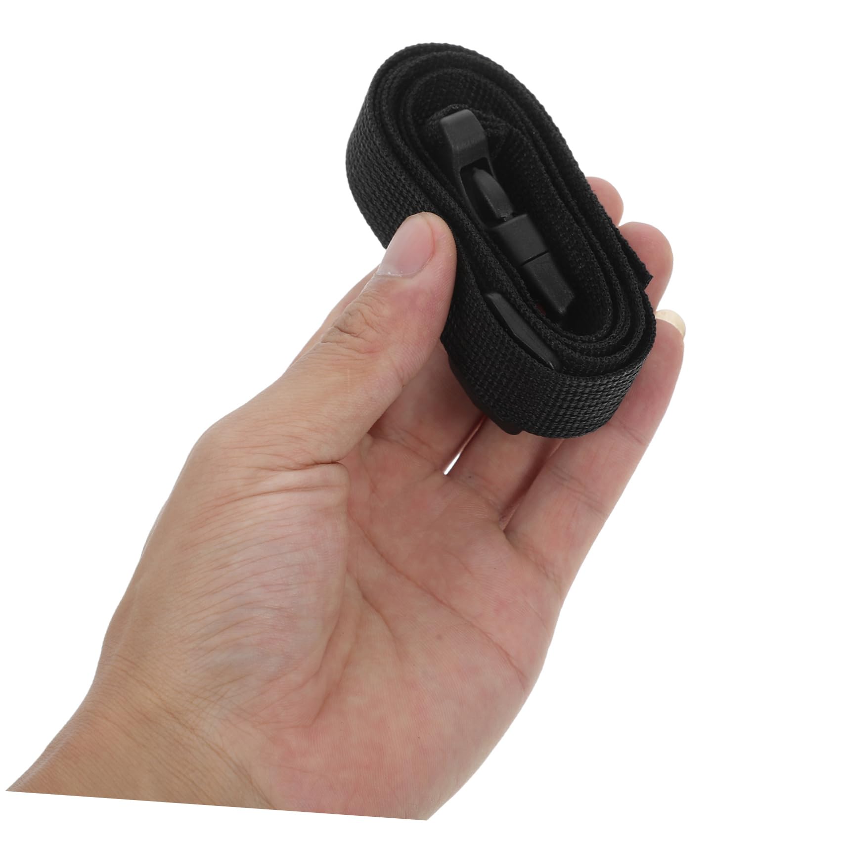 Cinturino Nylon Fibbia Regolabile per Zaini e Marsupi, 6 Pezzi | Nero, Funzione Compressione, Design a Sgancio Rapido, per Fissaggio e Prolunga Accessori