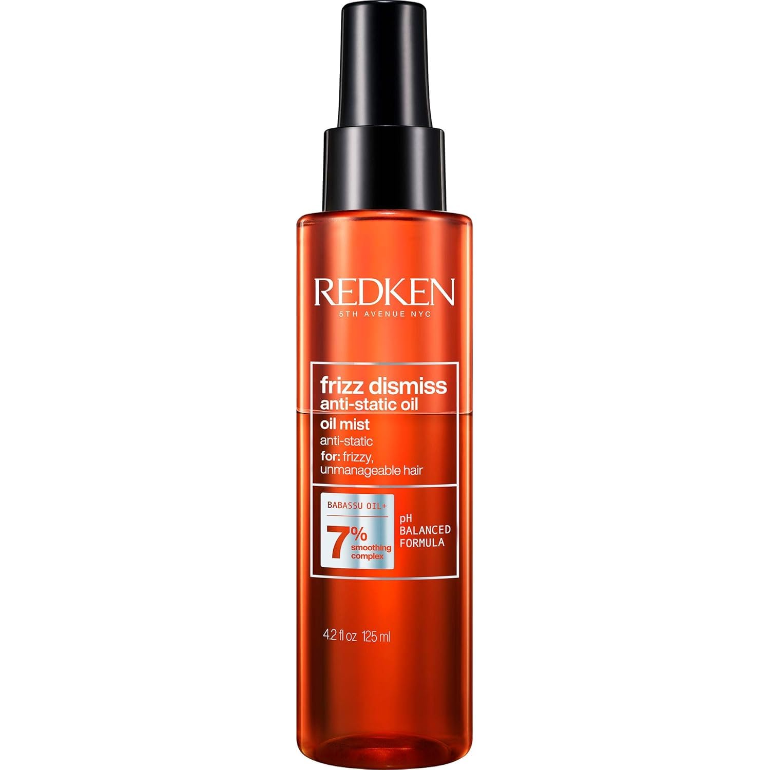 Redken Sulfate Free Frizz Dismiss Anti-Static Oil Mist For All Hair Types – Tames Flyaways & Unwanted Static With Babassu Oil