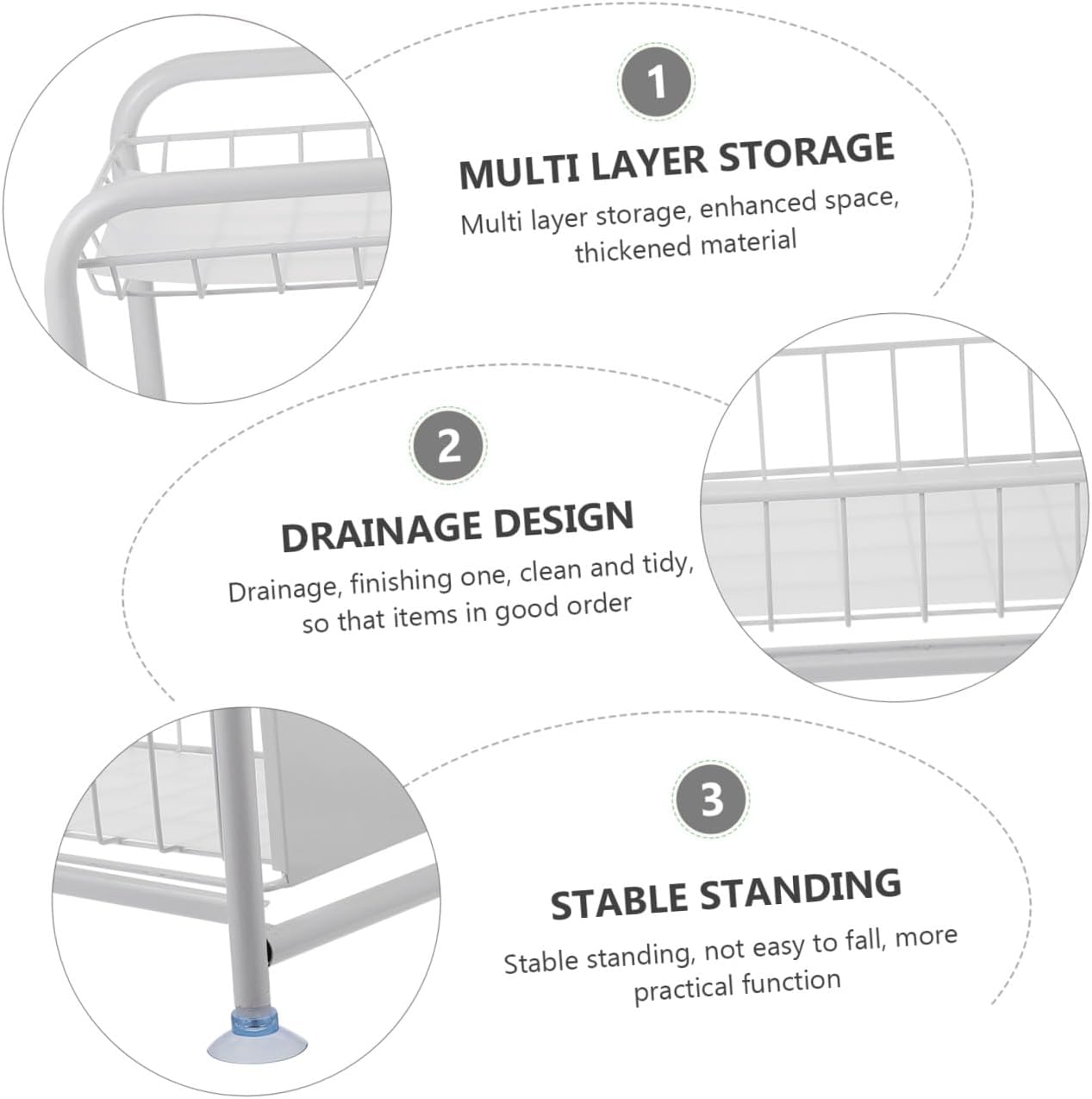 Under Sink Storage Rack with Sliding Space-saving Kitchen Organizer for Cabinet and Bathroom Multi-purpose Storage Holder for Utensils and Cleaning Supplies