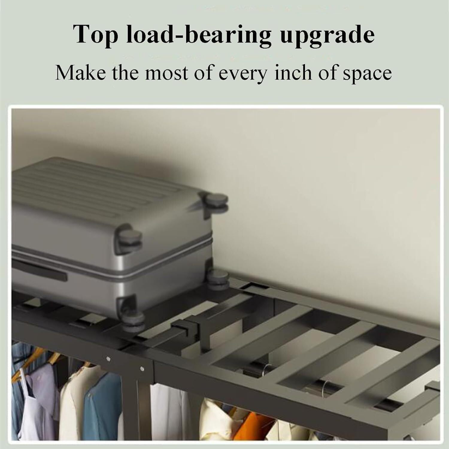 TIST Closet Full Steel Frame Cloth Covered Closet 180cm/203cm Bedroom Hanging Closet Portable Closet(D,180cm)