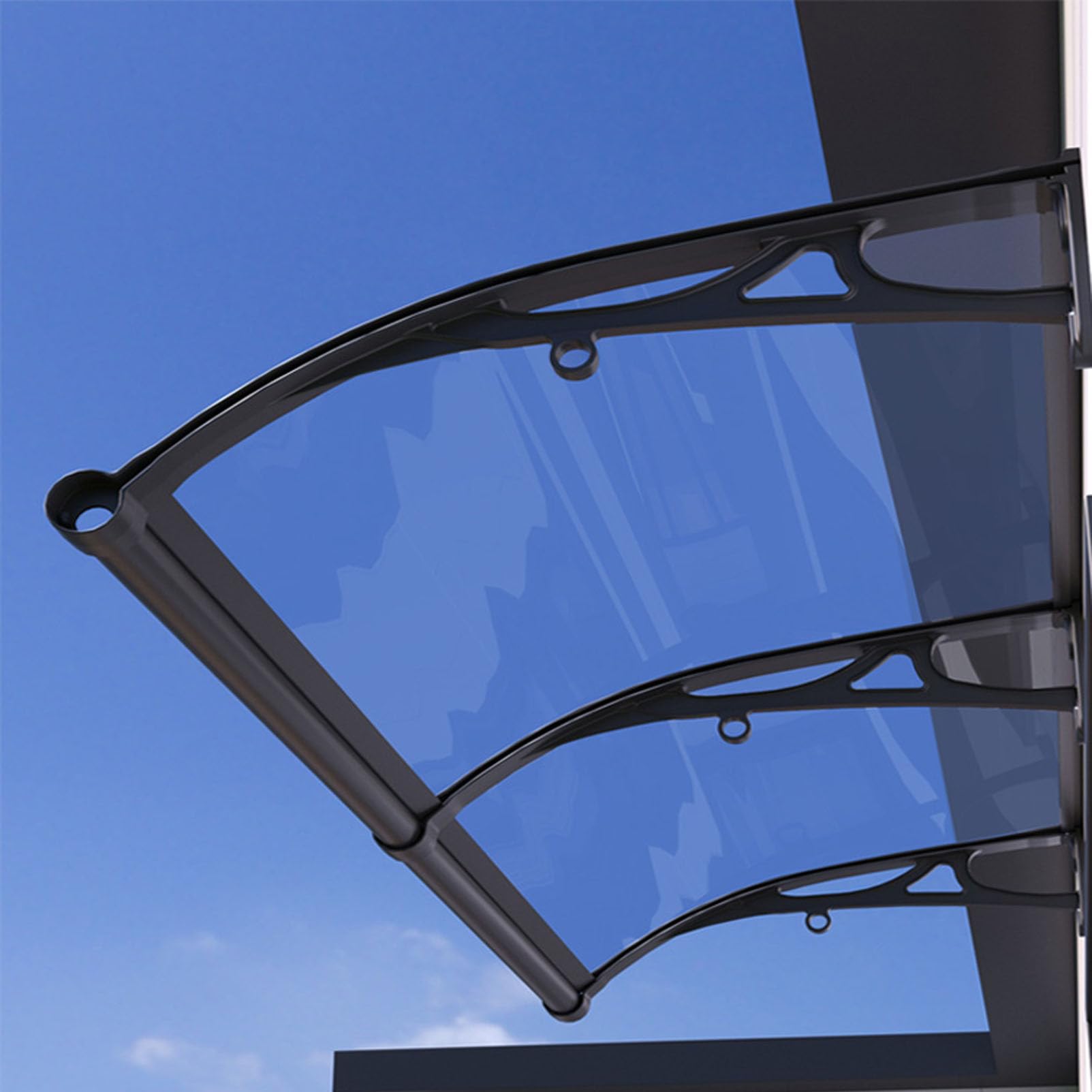 GJZQDKX Outdoor Door Canopy Polycarbonate Soundproofing Roof Cover for Rain Snow Protection (100X150cm/39inX59in)