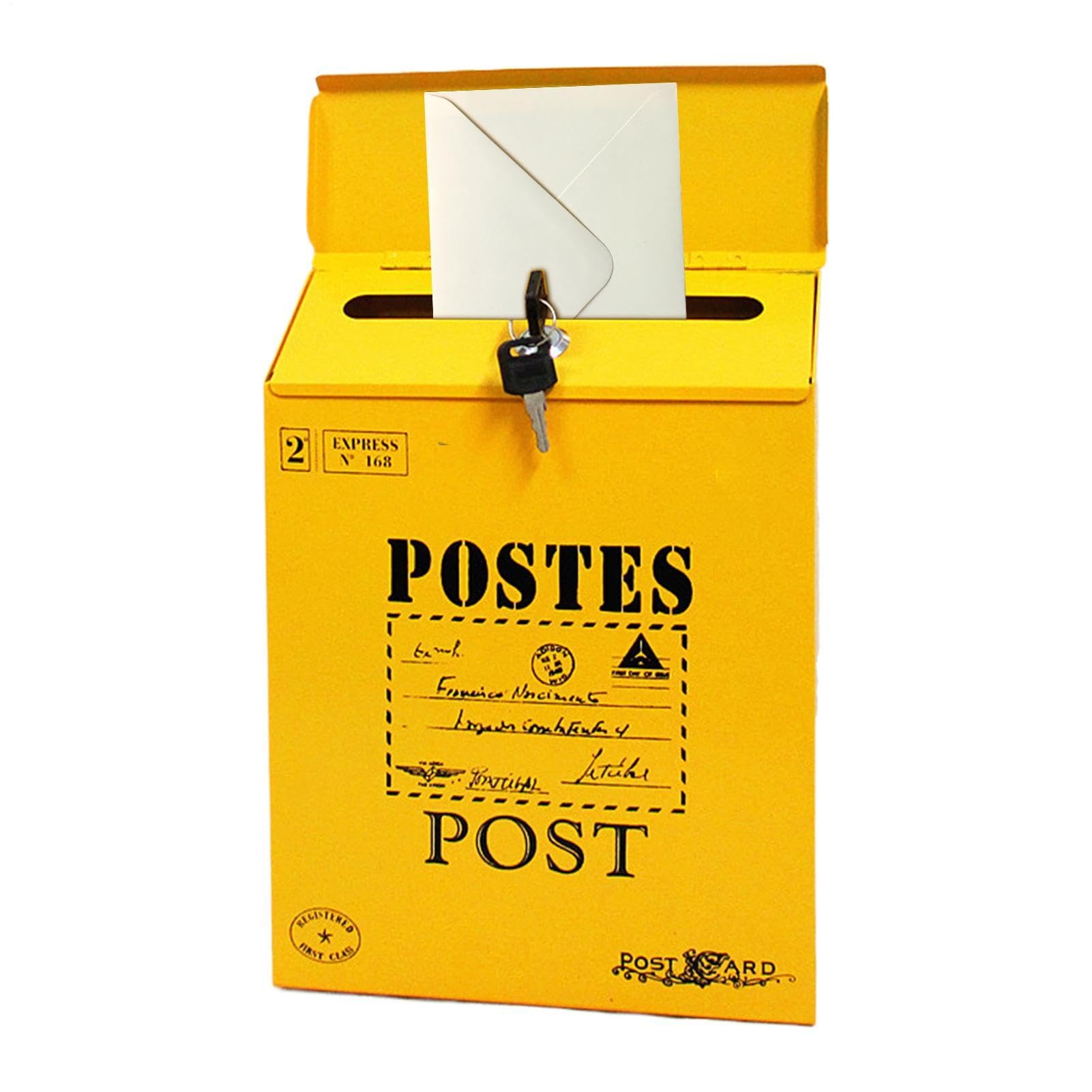 Boîtes aux Lettres murales extérieur étanches en métal avec clé pour stopper le courrier mouillé