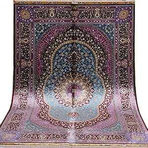 RUG Briljant Royal Red Rug Oriental Silk Area Perzisch tapijt voor de woonkamer Ouzyu (Size : 122x183cm)