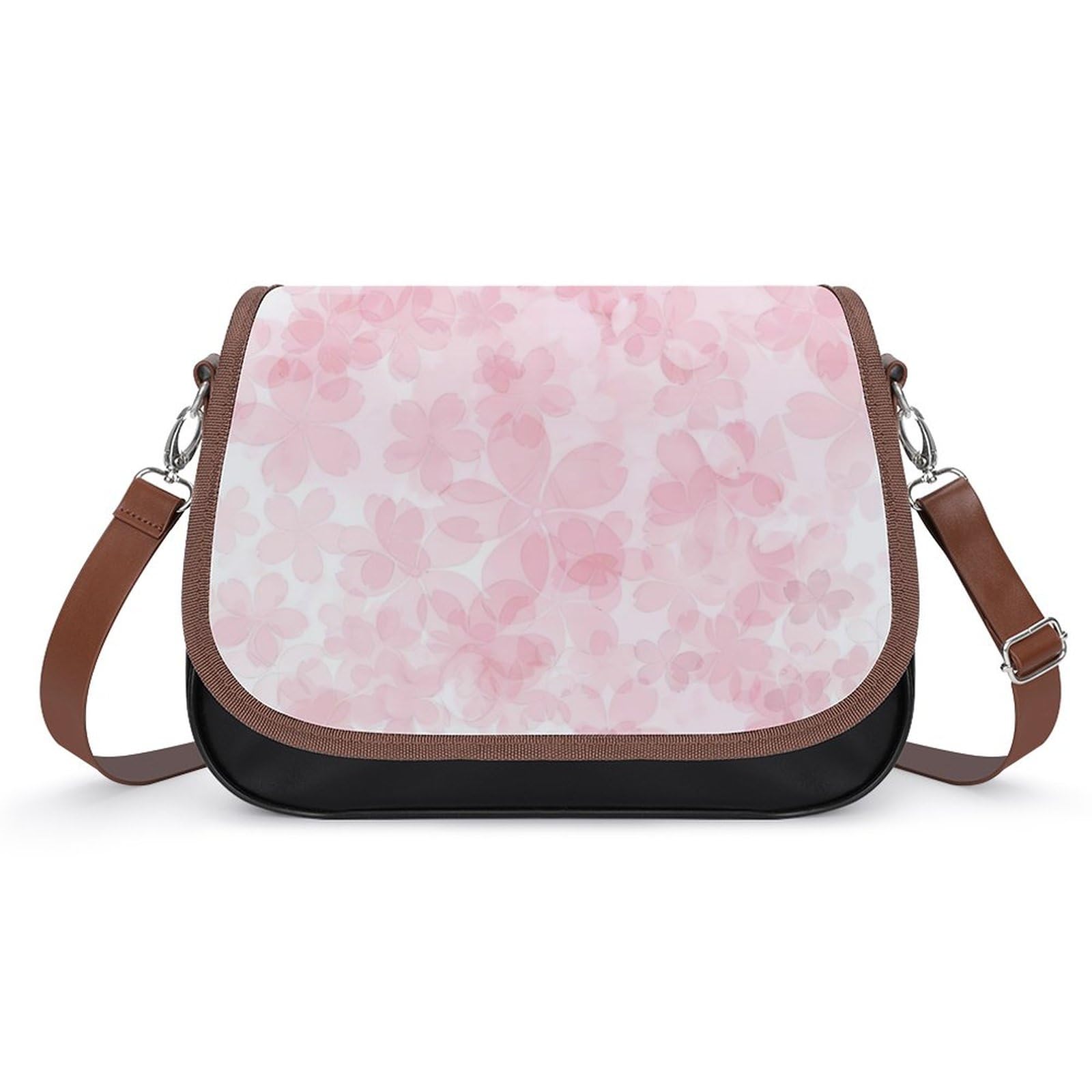 Amazon.co.jp: ショルダーバッグ ピンク 桜の花柄 レザー 斜めがけ 