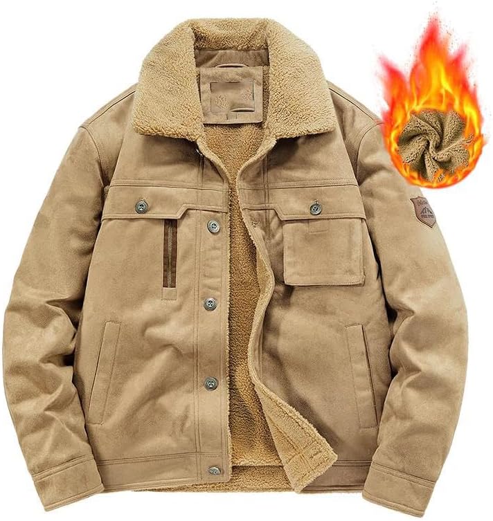 Xingfenly Men Warm Coats Plus Thick Jackets Male Fur Collar Winter Casual Jacket Outwear Thermal Cotton Clothing