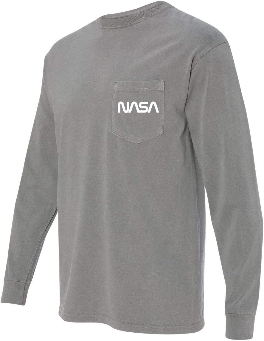NASA Retro Worm Logo Comfort Colors Long Sleeve Shirt