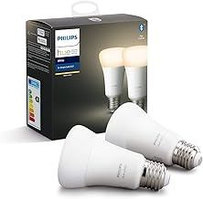Philips Hue White E27 LED Lampe Doppelpack, dimmbar, warmweißes Licht, steuerbar via App, kompatibel mit Amazon Alexa (Ech...