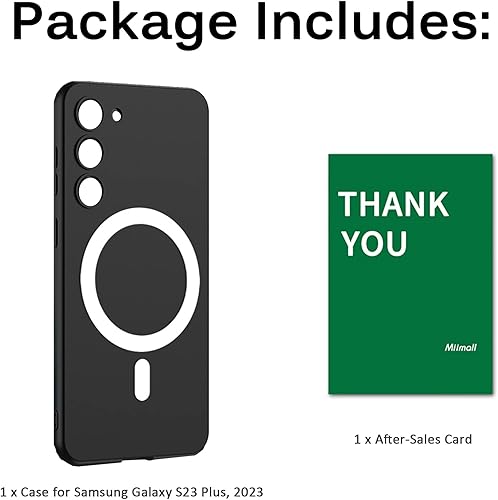 Miniatura 8 de Miimall Funda compatible con Samsung Galaxy S23 Plus, carcasa ultrafina con carga Magsafe, borde de TPU suave todo incluido, funda protectora para