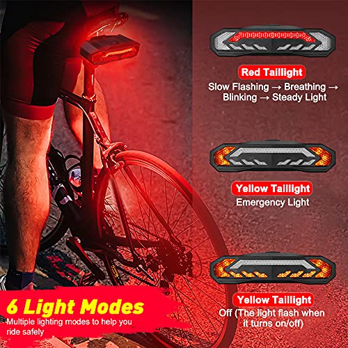Feu Arrière Vélo Solaire Avec Clignotants Et Recharge USB - Télécommande Incluse - Sécurité Renforcée Pour Cyclistes