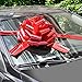 WXJ13 16" Bright Red Car Bows with 6m Ribbon for Christmas Presents, Large Gift Decoration, Prom, Surprise Party, New Houses