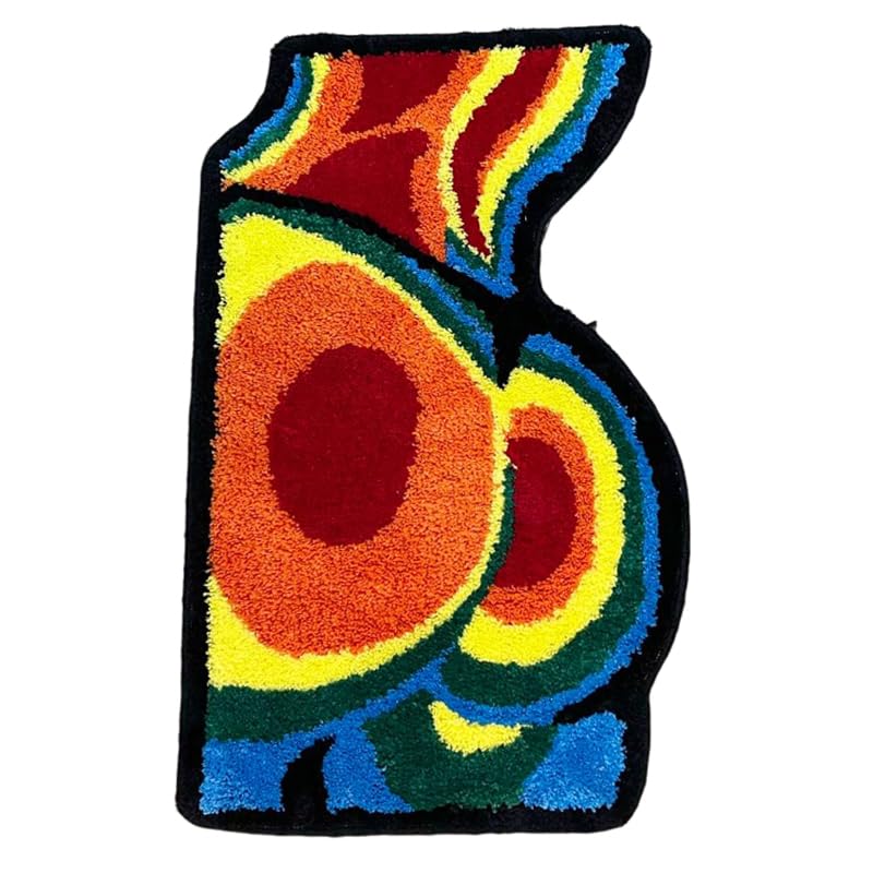 LAKEA Sexy Tufted Rug Temperature Creative Door Mat Soft Tufted Bathroom Rug Pattern Cartoon Carpet Cute Bedside Carpet