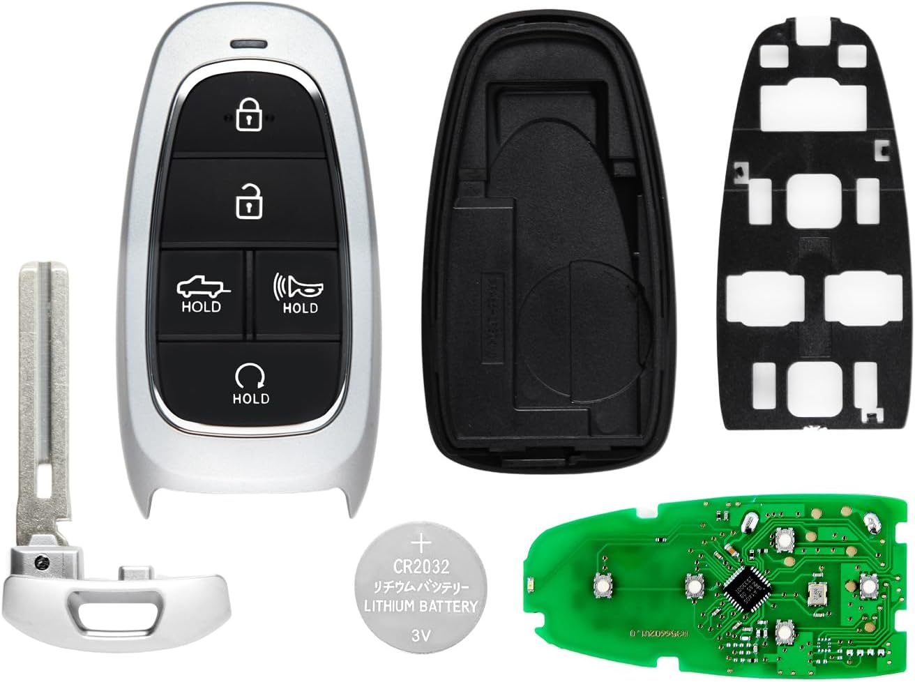 2 Keylessbest Replacement for 2022 Hyundai Santa Cruz Key Fob Remote Control TQ8-FOB-4F27 5 Buttons 47 Chip 434MHz
