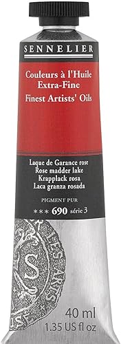 Sennelier Pintura al óleo Artists Color, 1.35 onzas líquidas (paquete de 1), Rose Madder Lake S3