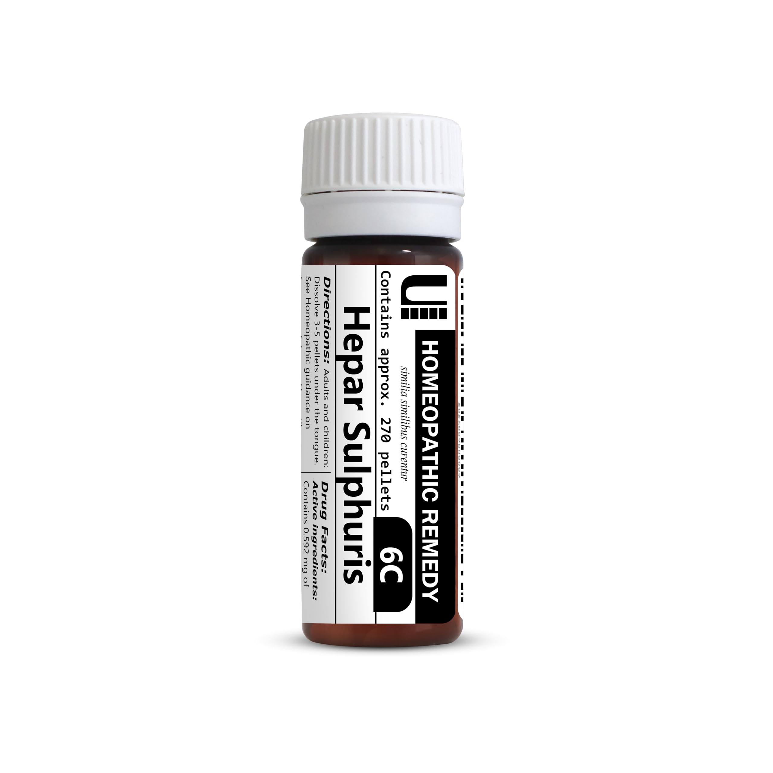 Hepar Sulphuris Calcareum 6C Homeopathic Remedy, 270 Pellets