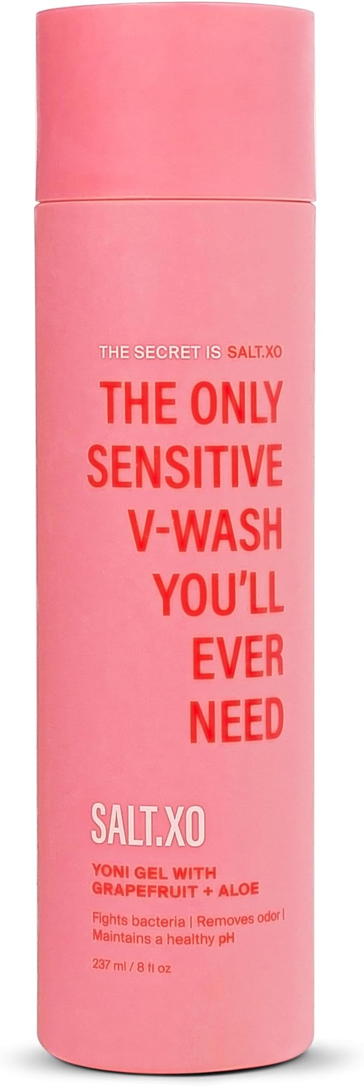 - salt.xo Grapefruit Sensitive Yoni Gel Wash, Intimate Care Gel for Women, Intimate Care Gel for Women, pH Balance V Wash Cruelty-Free, Feminine Hygiene Products (8 Fl Oz)