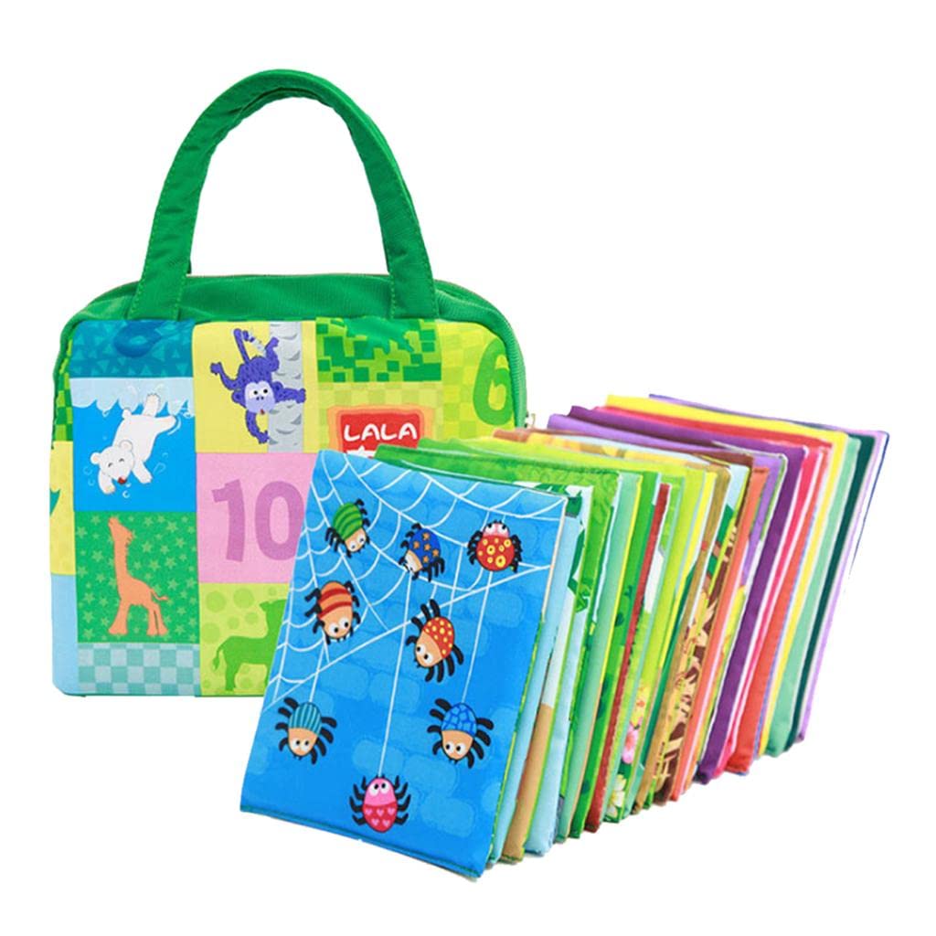 perfk Tarjeta Educativa para, La Educativa del Juguete para 26pcs, # 4 Animal y número, 12x11cm