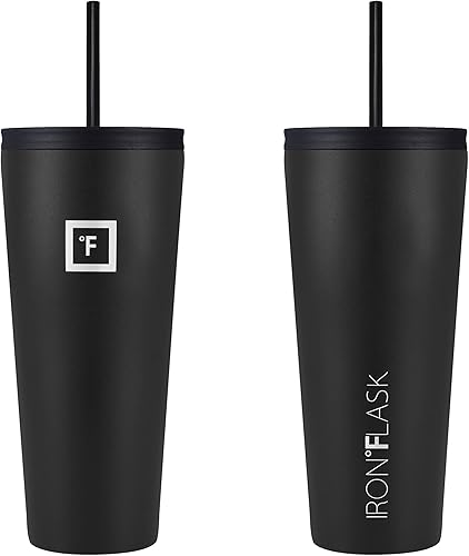 Miniatura 93 de IRON °FLASK Classic Tumbler - Botella de agua de acero inoxidable con aislamiento al vacío, de doble pared, taza para beber, taza de viaje aislada