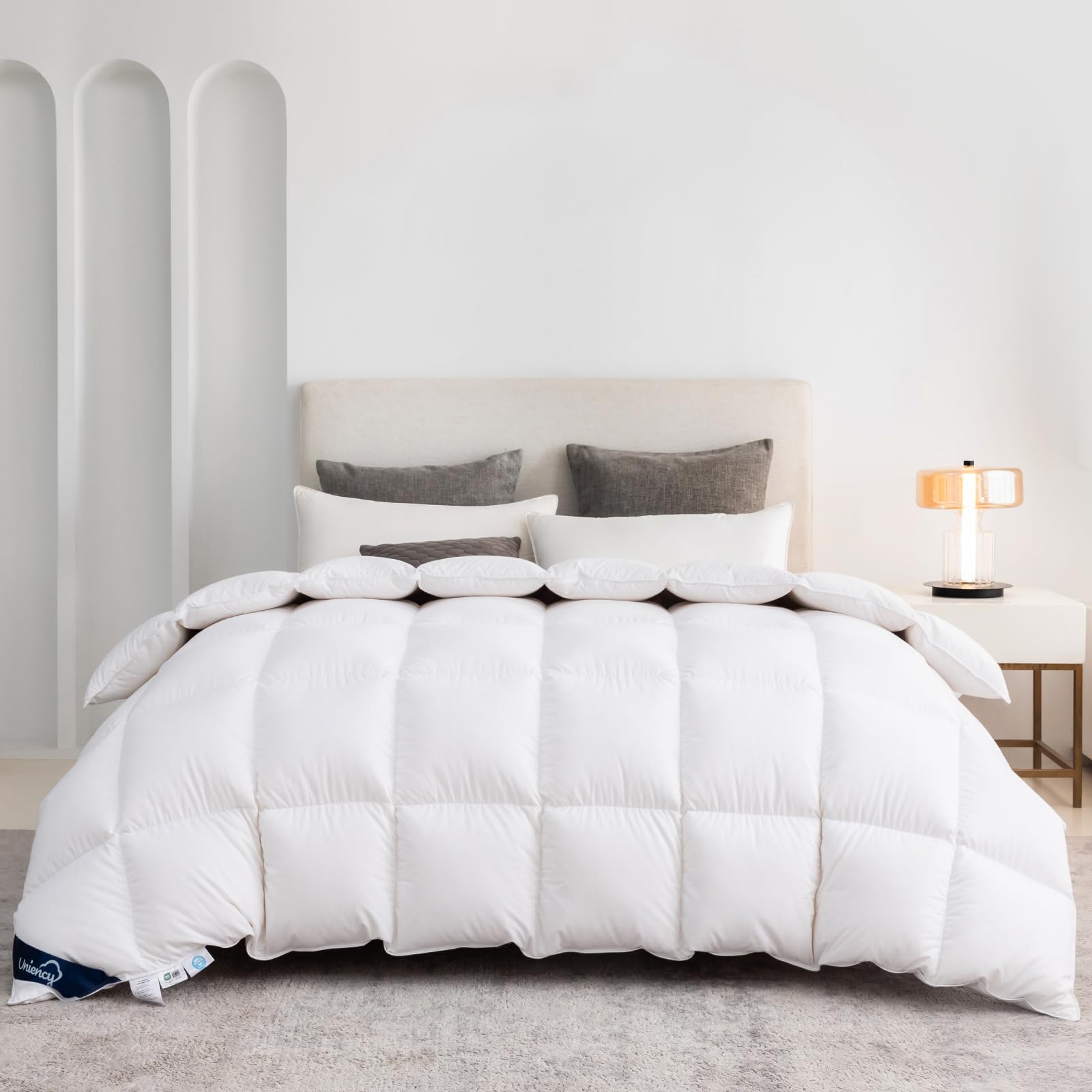 Daunendecke 155x220 Ganzjahres Warm 100% Baumwollbezug,1400 gr. | Bettdecke 155x220 Daunen,4 Jahreszeiten Daunenbettdecke,Ganzjahresdecke,Bettdecken,Federbettdecke,Steppdecke,Ökotex und RDS