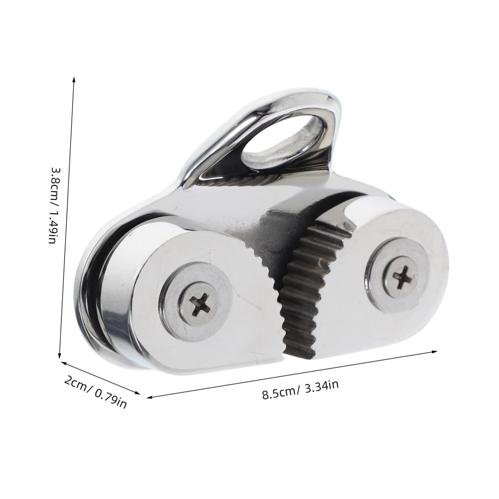 GANAZONO Stainless Steel Boat Cam Cleat with Leading Ring Cleat for Sailboat Kayak Canoe Dinghy Easy Release for Line Up