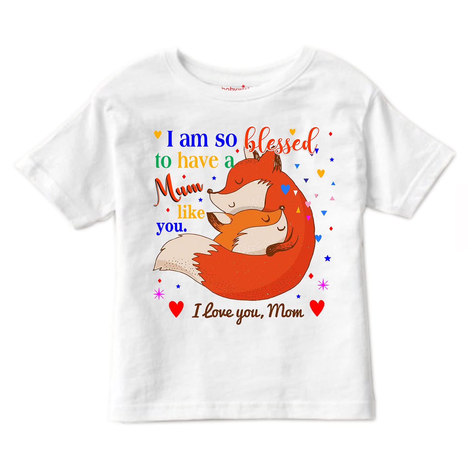 baby wishMom T-Shirt for Boy’s and Girl’s T-Shirt Toddler Boys Mother's Day T-Shirts Short Sleeve Top Kids Clothes Baby Boy T-Shirts I Love Mummy