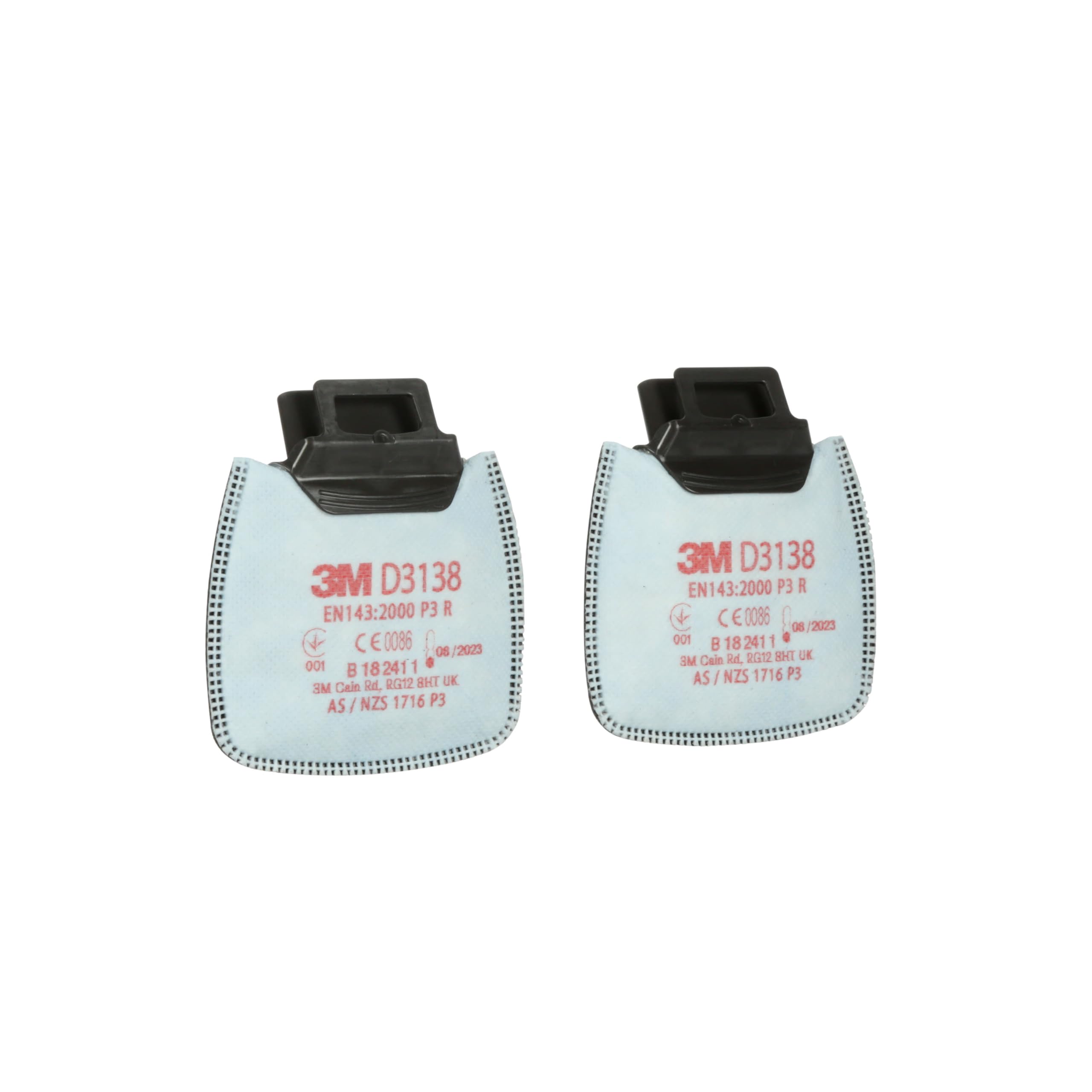 3M Secure Click P3 R D3138 Filtro de partículas | Con Alivio de Niveles Molestos de Vapores Orgánicos, Gases Ácidos y Ozono
