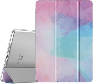 MoKo iPad 10.2 Case for iPad 9th Generation 2021/ iPad 8th Generation 2020/ iPad 7th Generation 2019, Slim Stand Hard Back Shell Smart Cover Case for iPad 10.2 inch, Auto Wake/Sleep, Water Color
