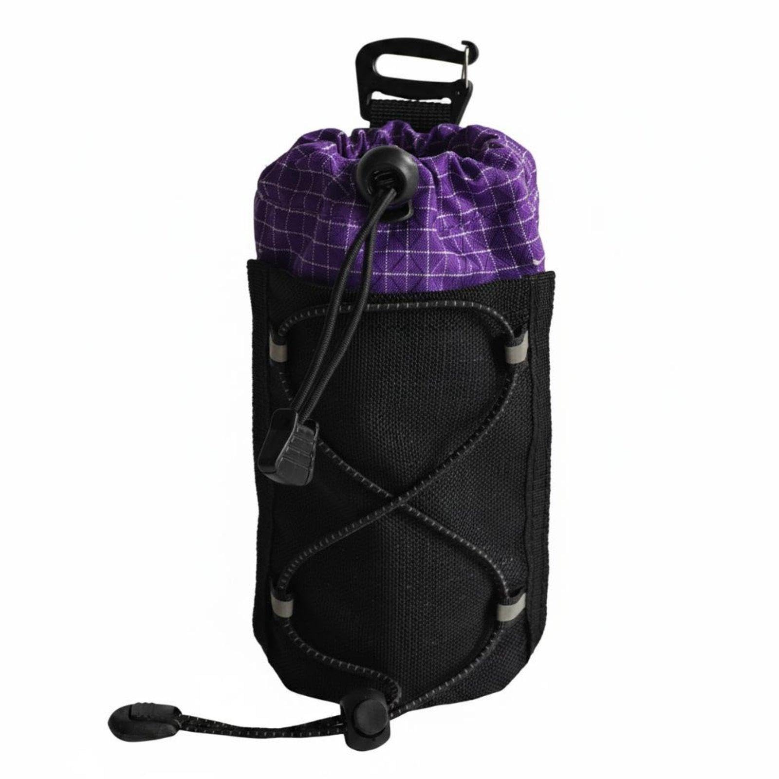 Backpack Strap Water Bottle Holder Easy Access Backpack Shoulder Shoulder Pouch Lightweight Hook-on Utility Pouch for Hikers, Backpackers, Climbing Purple Black Rope Water Bag|Sporting Goods-image-5
