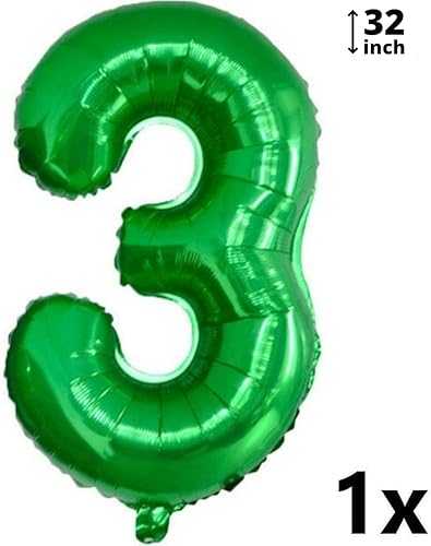 Miniatura 8 de DIWULI Juego de decoraciones de fiesta de dinosaurios globo verde número 7, globos de dinosaurio, decoraciones de cumpleaños de dinosaurio,