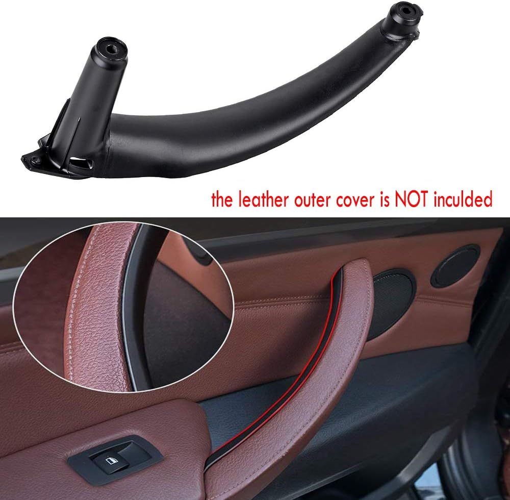Astra Depot 2pcs Matte Black Door Handle Support Pull Strap, Interior Door Handle Inner Bracket Right Front&Rear Passenger Side Door Armrest Trim Compatible with 2007-2013 BMW X5 E70 X6 E71 E72 LHD