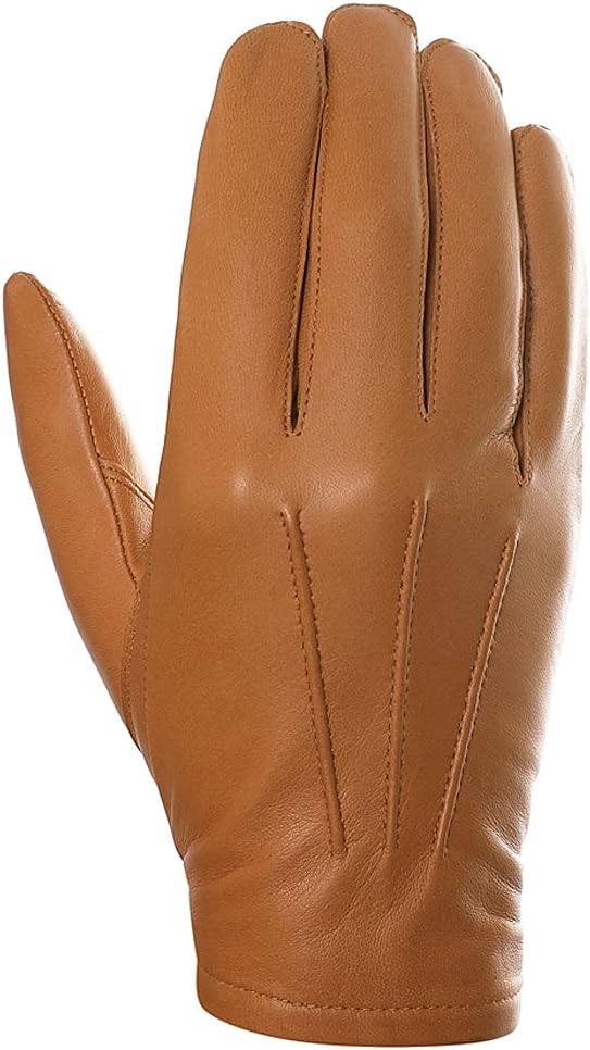 Harssidanzar Mens Thin Unlined leather police duty gloves GM031 - Image 2