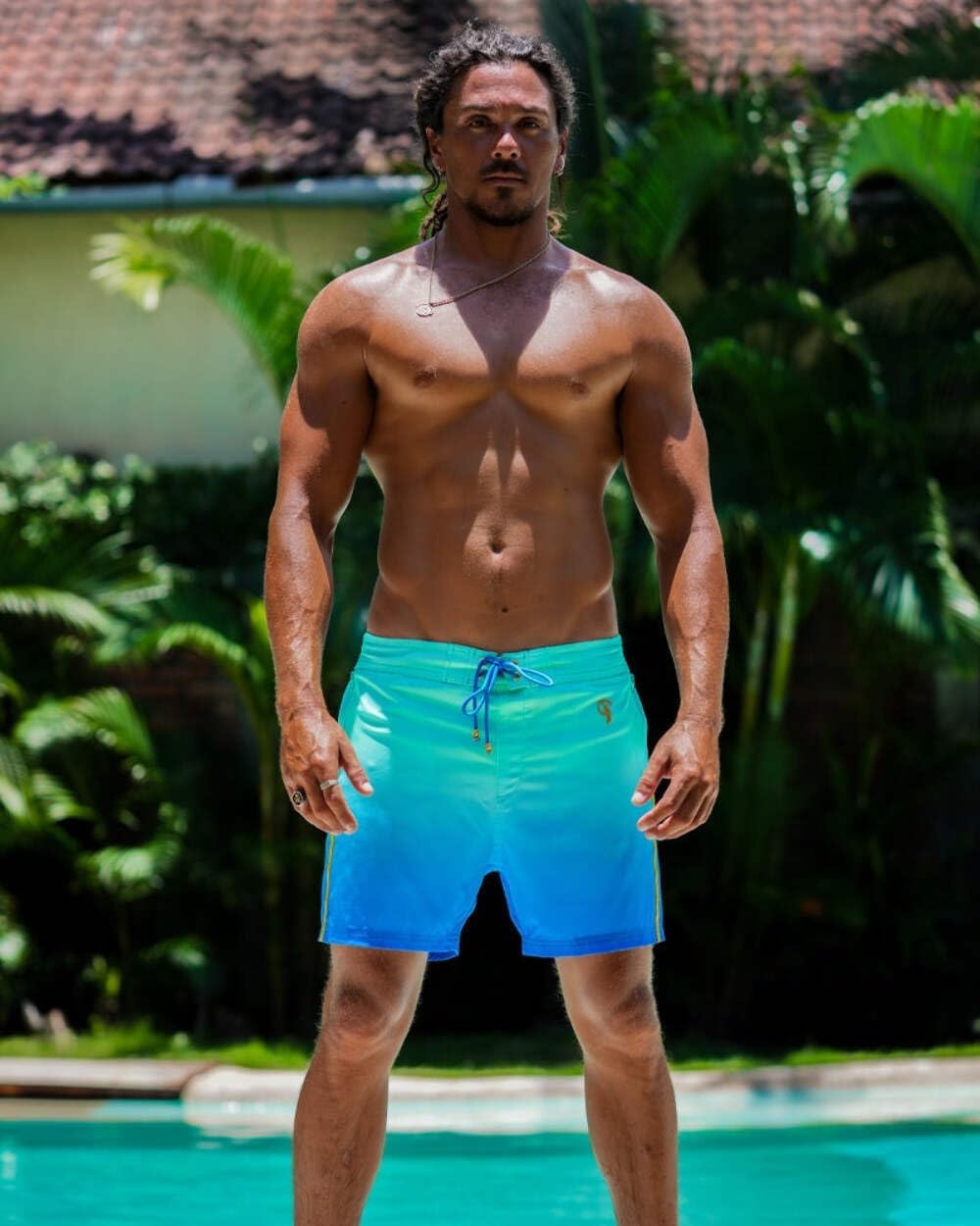 Tucann Men's Trunks 5" Compression Liner Quick Dry Zipper Pocket Chlorine Resistan 4 Way Stretch Printed Swim Shorts for Men