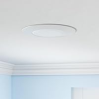 Vista 2 de NICOR Lighting Moldura de Ducha Empotrada Blanca de 6 Pulgadas con Lente Albalite (17505)