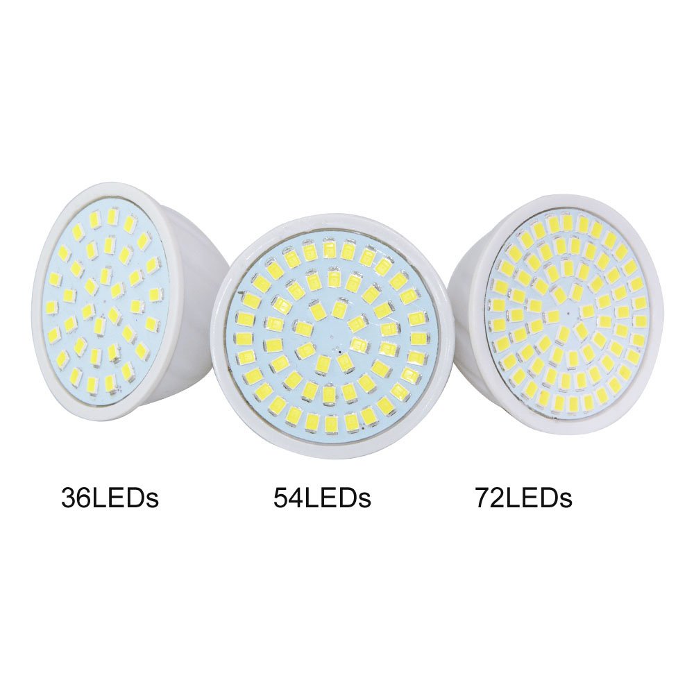 HHF Iluminación del hogar, Paquete de 25, lámpara de foco LED AC220V E27 SMD2835 36LED/54LED/72LED lámparas de foco de bombilla LED(Warm White,E27 4W 36Leds)