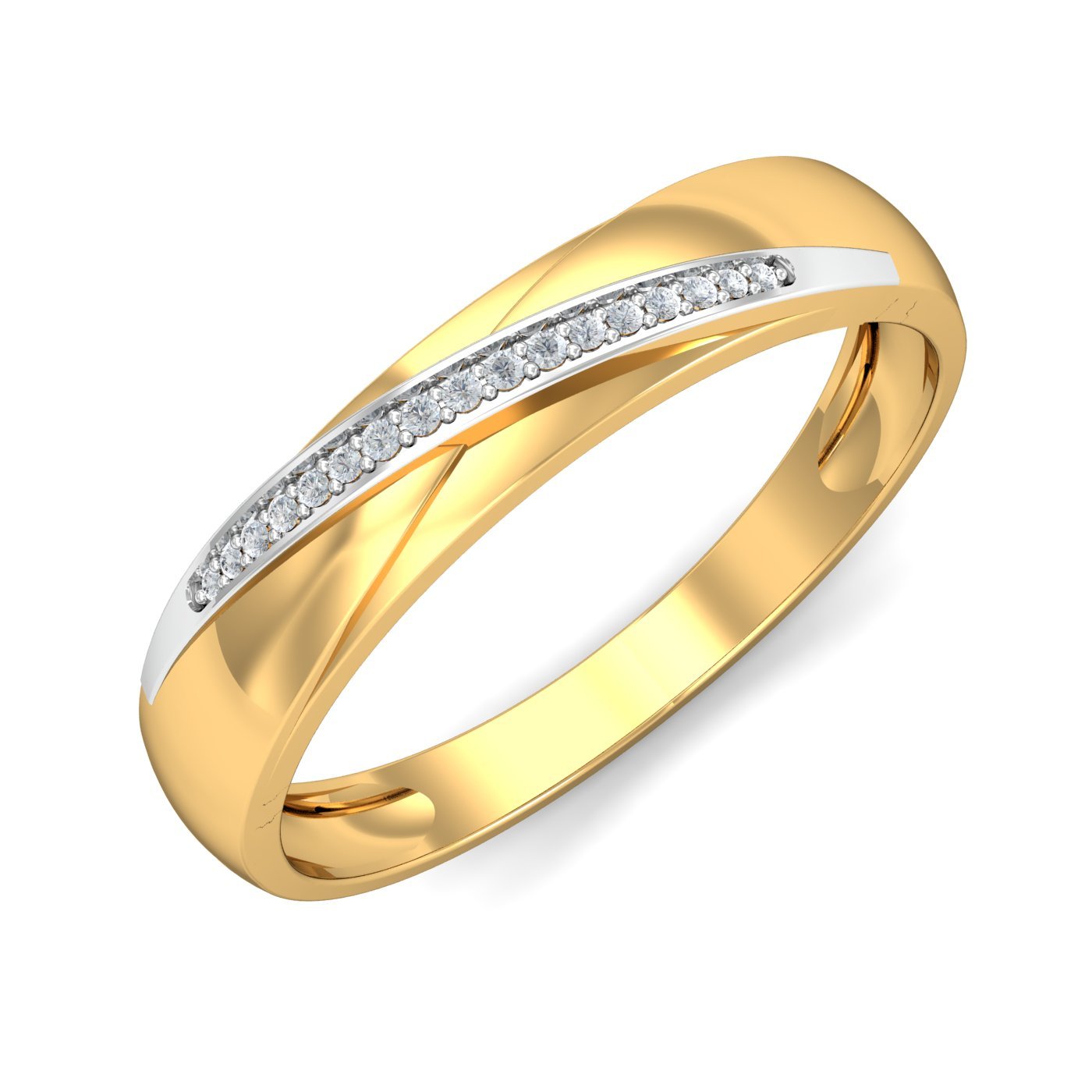 14KT Yellow Gold Cyra Couple Band for Men