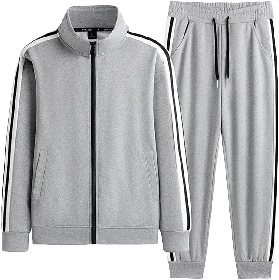 Men's 2 Piece Tracksuit Set Spring Autumn Long Sleeve Casual Sweatshirt Pants Sports Running Jogging Outfit