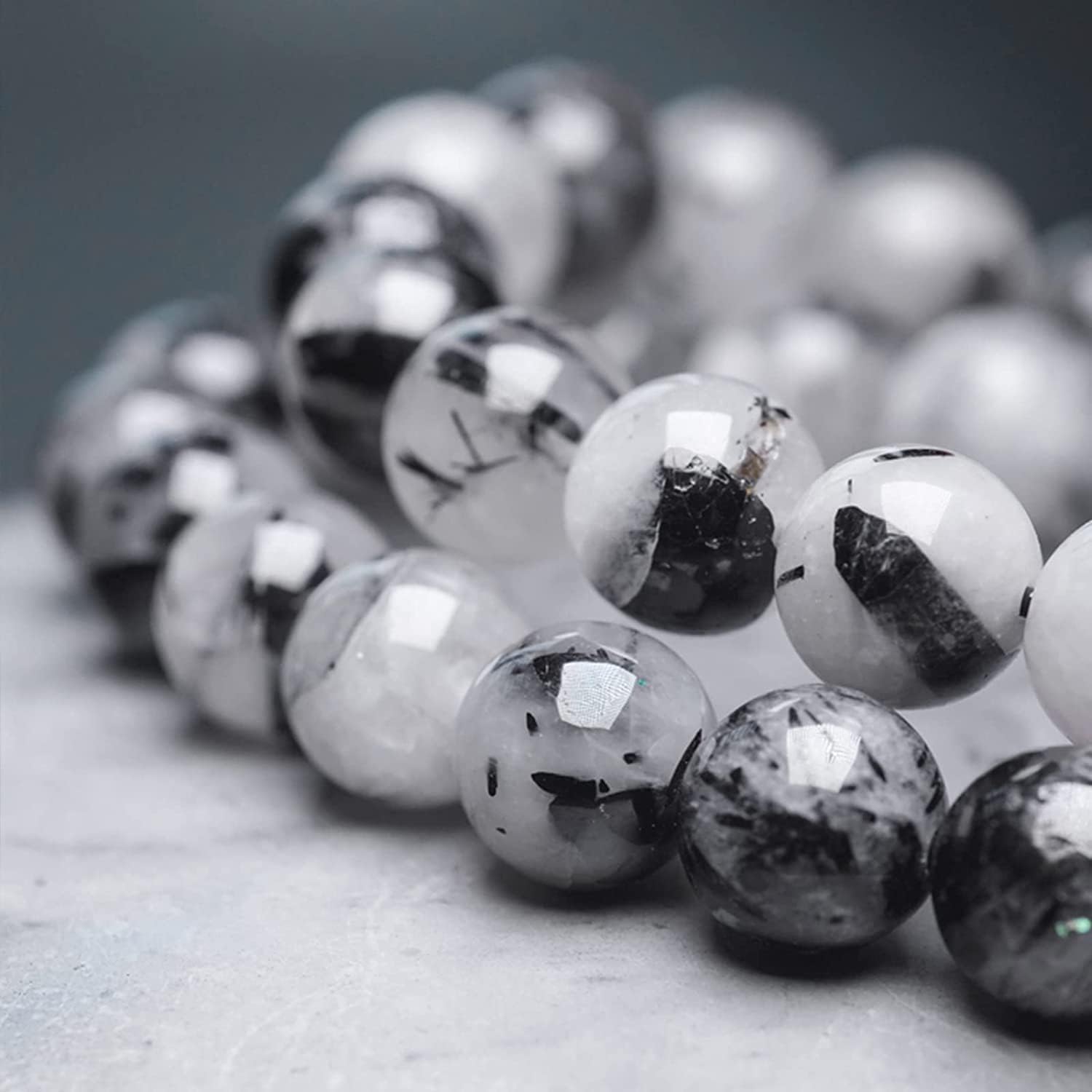 Koraliki modlitewne, Bransoletki z koralików, Bransoletka z naturalnych kryształów 8 mm, Bransoletka z koralików z półszlachetnych kamieni, Koraliki modlitewne Mala Cuff Wrap Jewelry(16 yard)