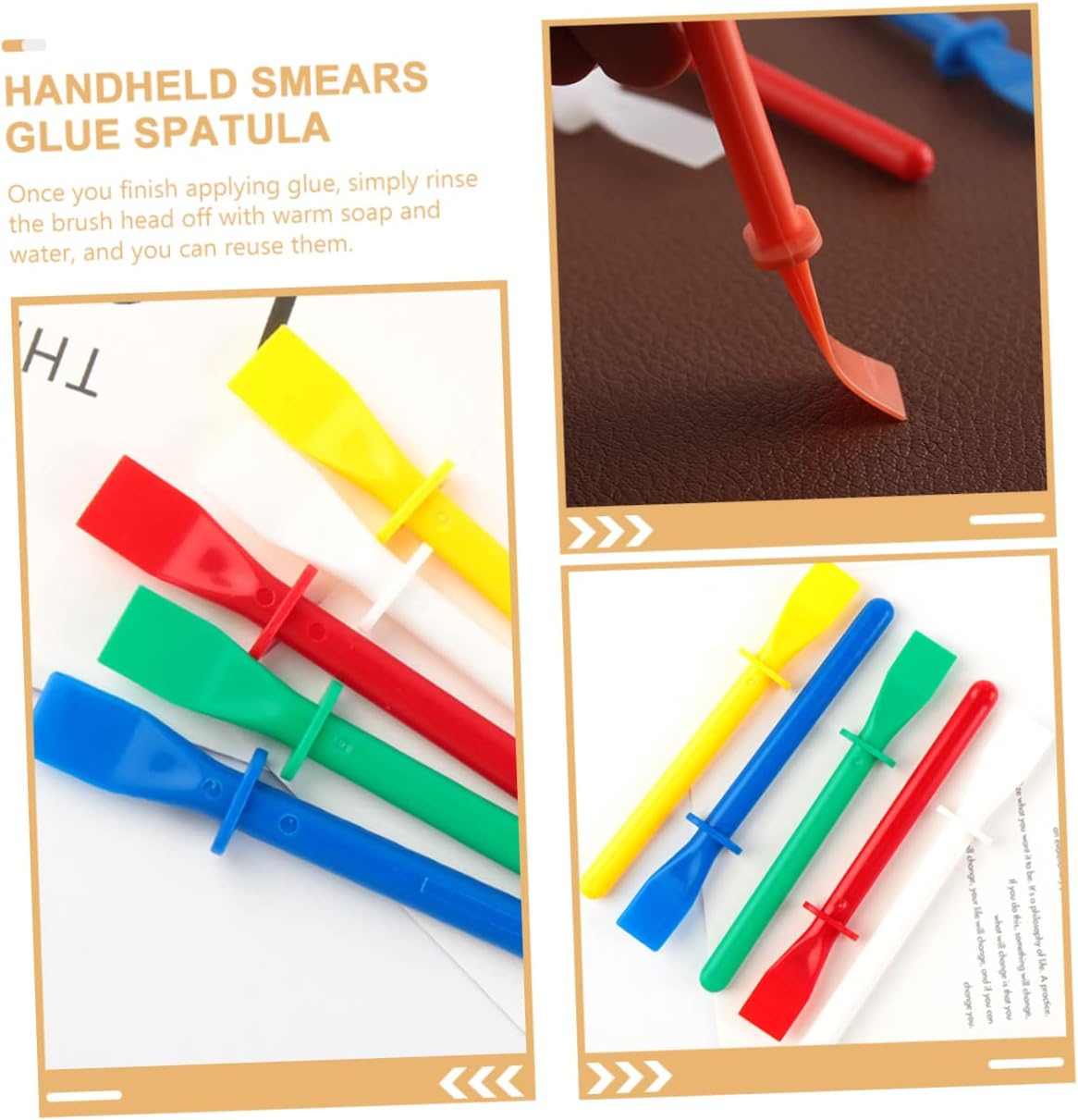 10pcs Glue Spreaders Set Handheld Glue Applicators for DIY Leather Craft Adjustable for Art Projects and Crafting
