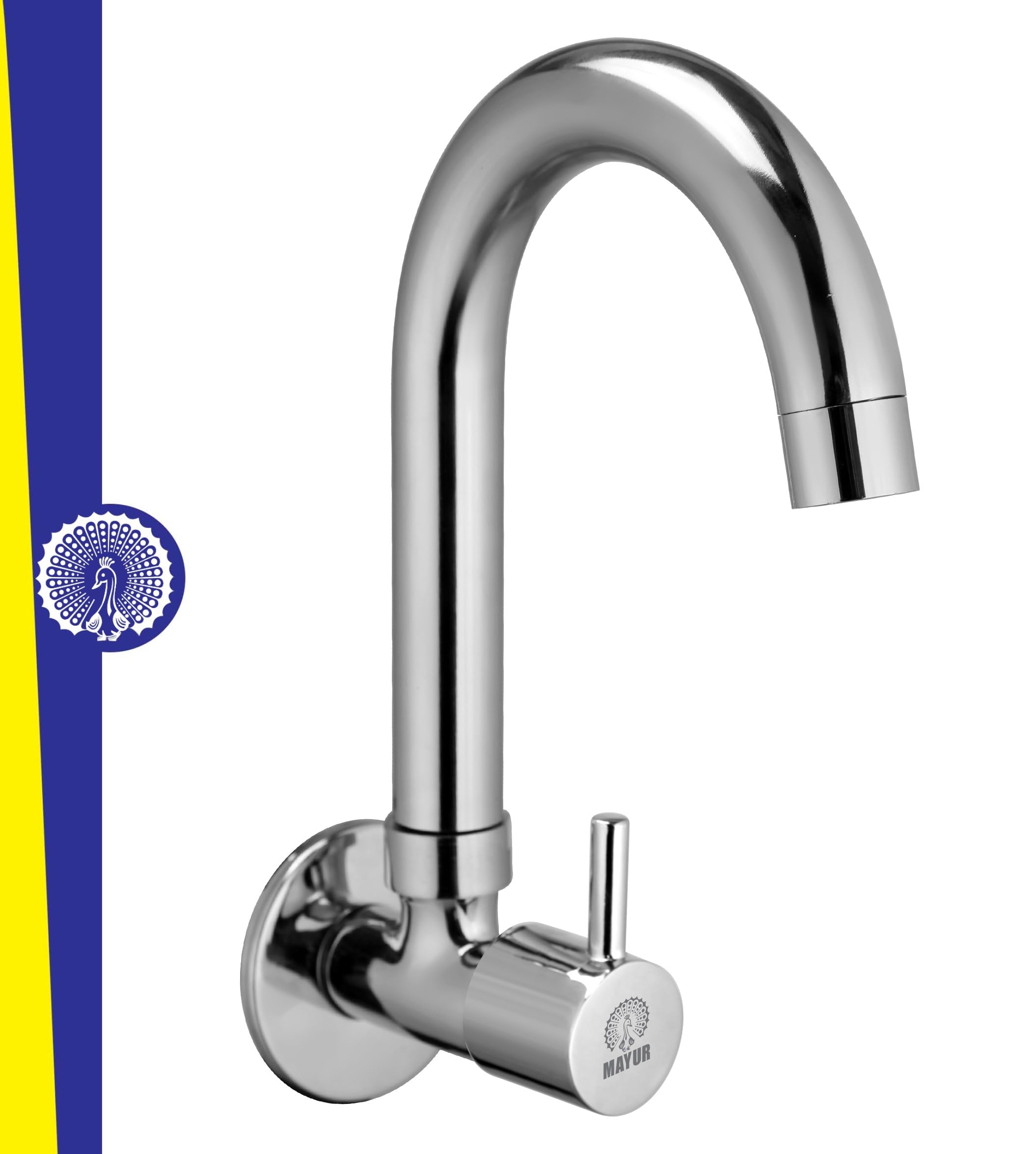 MAYUR ÖCICH Brass Kitchen Sink Tap Faucet with 360 Degree Swivel Spout (Chrome Finish) for Cold Water [Flare 5501] (B08NTGZQZF) Amazon Price History, Amazon Price Tracker