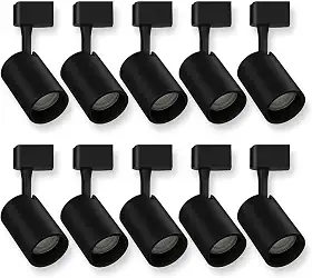 Spot LED trilho eletrificado 10W luz quente 3000K preto para iluminação direcionável e decorativa (10)