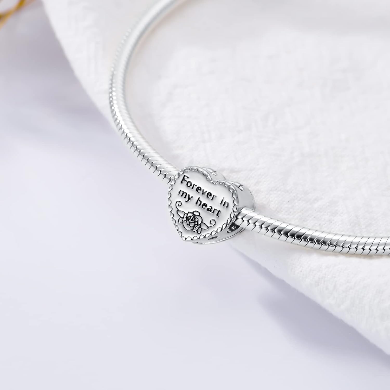 Personalized Photo Sunflower/Butterfly/Wolf/Sloth/Santa Clause/Tropical Fish/Elephant Charms for Bracelets 925 Sterling Silver Christmas Charm Bead for Women Mothers Valentines Day Gift