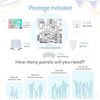 Vista 64 de 36 Panels Giltter Wall Backdrop Pink Shimmer Wall Backdrop for Party Wedding Birthday Engagement Bachelorette Parties Anniversary Decoration