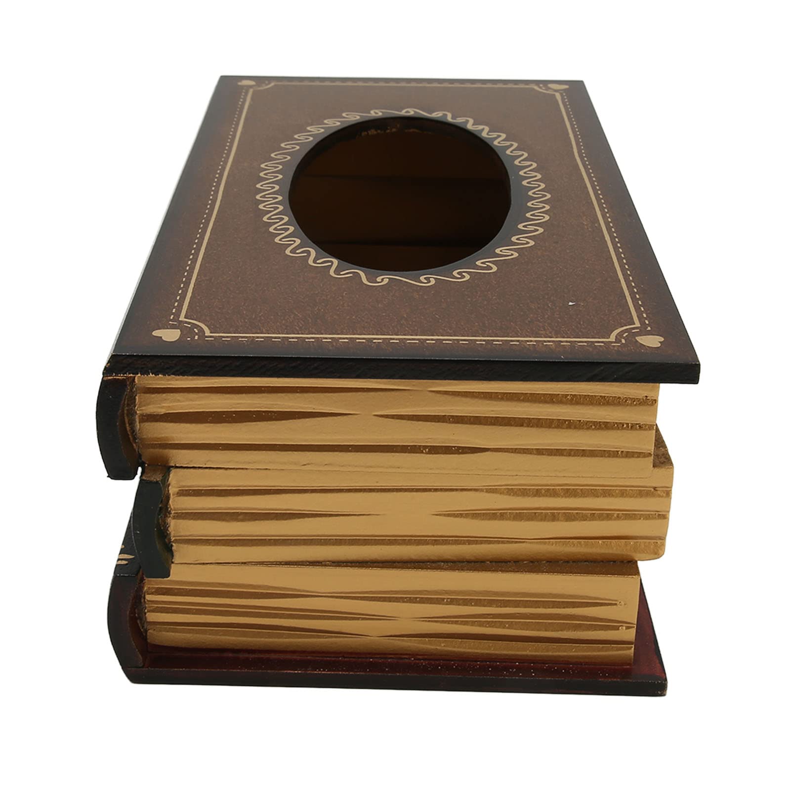Boîte à Mouchoirs En Bois Vintage - Distributeur De Serviettes Rectangulaire - Déco Intérieur Chambre, Salle De Bain - Dimensions 23.8x13x9 Cm - 2