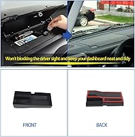 Vista 5 de Bandeja de tablero de consola central, organizador de caja de almacenamiento para salpicadero compatible con Toyota FJ Cruiser 2007-2021, accesorios