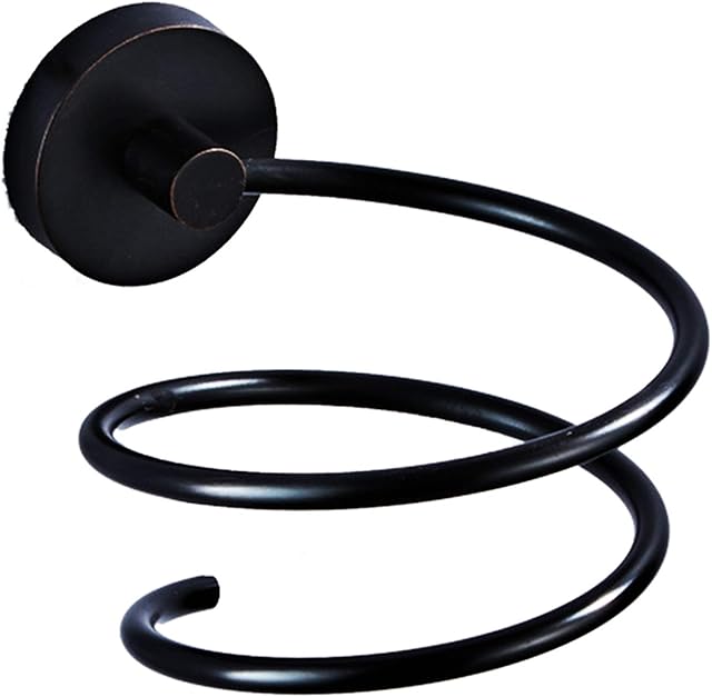 Makidar Hair Dryer Holder Stainless Steel Chromed (Black)
