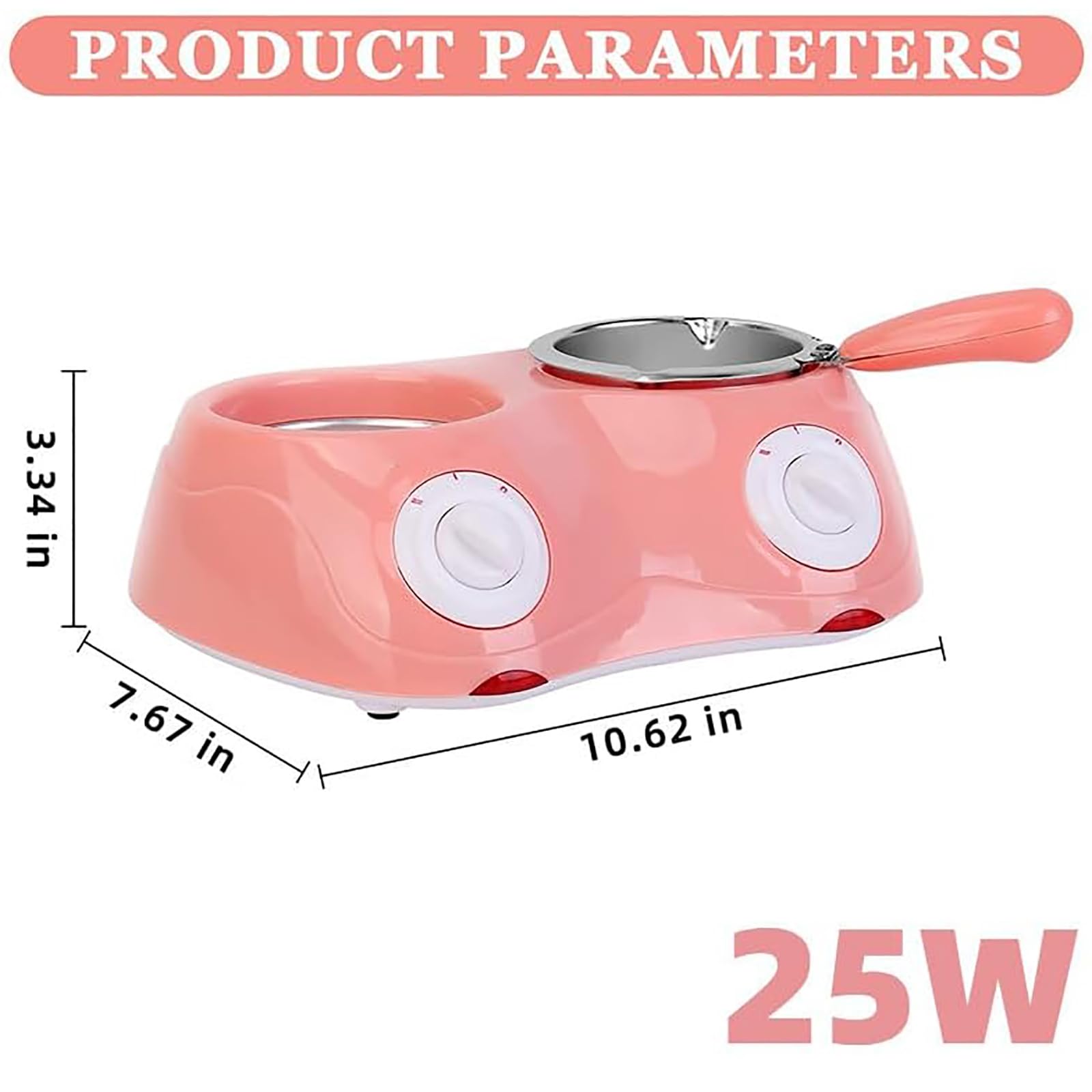 Ensemble à fondue à chocolat à double pot, fondoir à bonbons électrique avec contrôle de la température, moules à faire soi-même, accessoires pour chocolat, fromage et fournitures de pâtisserie pink
